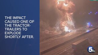 Fiery crash that closed turnpike Wednesday night involved two semis