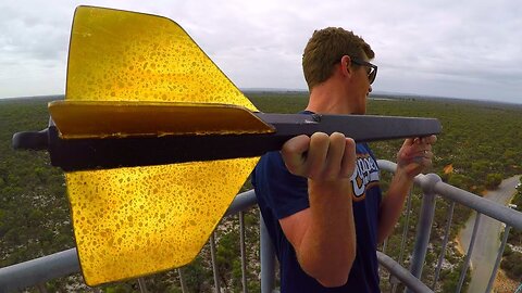 GIANT DART Vs. CONCRETE from 45m!