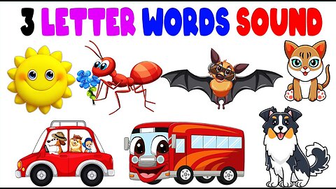 Three Letter Words Sound | Kindergarten Learning Videos | Kids Learning Videos | 3 Letters learning