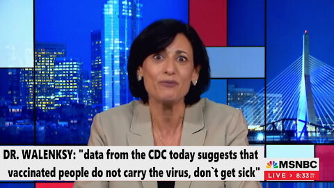 CDC Walensky Lies - "Vaccinated people do not carry the virus, don`t get sick"