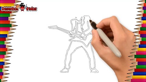 Como Desenhar Um Guitarrista de Rock | How to Draw a Rock Guitarist| Desenhos Irados Nº 10 | 2021