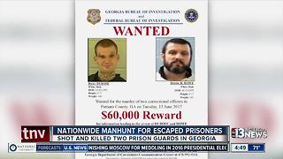 Nationwide manhunt for escaped prisoners