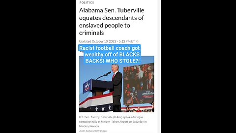 Trump Campaigner Coach Tommy Tuberville Is Linked to EXTERMINATIONIST POLICIES 👇👇👇