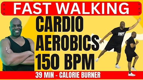 Fun Fast Walking Cardio Old School Aerobics Workout | 150 BPM | 40 Min | Calorie Burner