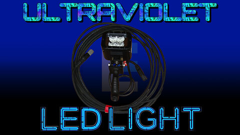 365NM Ultraviolet LED Handheld Spotlight - 25' Quick Disconnect Cord - 120-277V AC