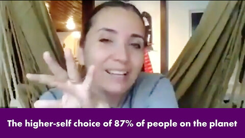 The higher-self choice of 87% of people on the planet