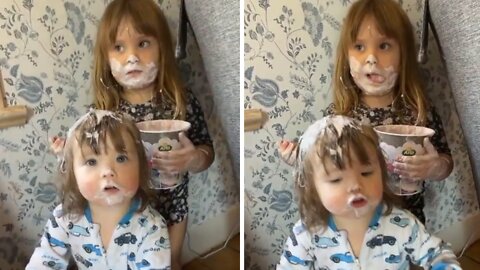 Naughty Kids Get Caught Covering Furniture With Ice Cream