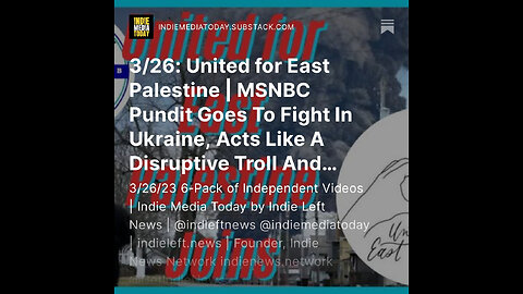 3/26: United for East Palestine | Malcolm Nance: The ULTIMATE Clown Show, Wearing Clown Shoes