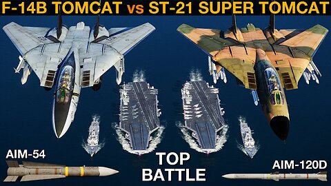F-14B Tomcat Air Wing vs ST-21 Super Tomcat Air Wing (Naval Battle 101) | DCS