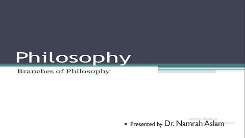 Branches of Philospohy