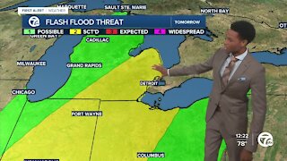 Big drop in temps with a flooding threat