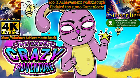 The Rabbit Crazy Adventure "UPDATED to 2,000 G" 100% Achievement Guide (Xbox Series X Gameplay)