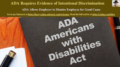 ADA Requires Evidence of Intentional Discrimination
