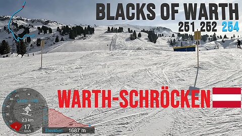 [4K] Skiing Warth-Schröcken, The Blacks - Pistes 251 252 & 254, Ski Arlberg Austria, GoPro HERO11