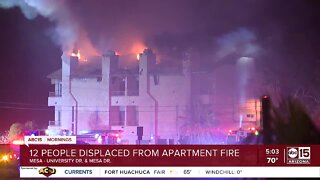 Mesa apartment fire displaces 12 people