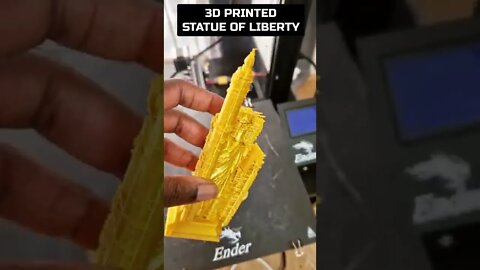 3D Printed Golden Statue of Liberty #shorts #statueofliberty #usa #4thofjuly