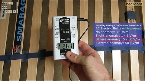How to measure Electric fields in the bedroom compared to Building Biology Guidelines