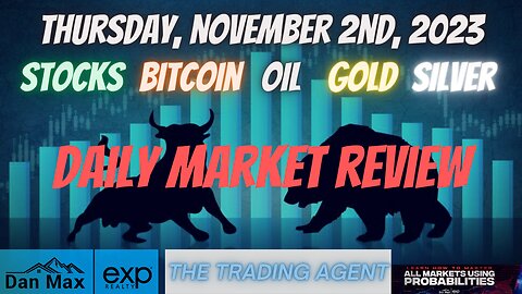 Daily Market Review for Thursday, November 2nd, 2023 for #Stocks #Oil #Bitcoin #Gold and #Silver