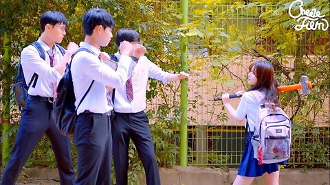 School Most handsome boys fall in love with one girl 😳❤️Korean Mix Hindi Song💕 #koreancutelovestory