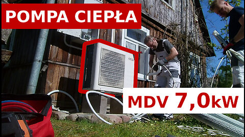 Pompa ciepła MDV 7,0kW Inwerter. Piękna i bardzo stara leśniczówka gdzieś w głębokim lesie.