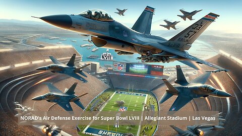 NORAD's Air Defense Exercise for Super Bowl LVIII | Allegiant Stadium | Las Vegas | California