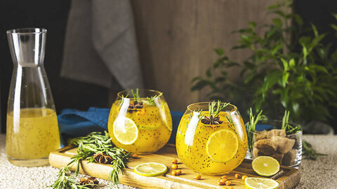 Lemonade with Mint and Chia Seeds recipe