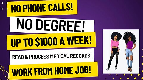 No Talking Up To $800 A Week Read & Process Medical Records Non Phone Work From Home Job #WFH