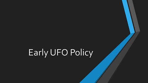 Early UFO Policy