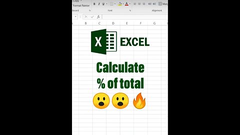 Calculate percentage of totals in excel