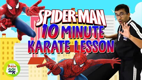 10 Minute Kids Kicking Bag Workout | Spiderman V2! | Dojo Go (Week 34)