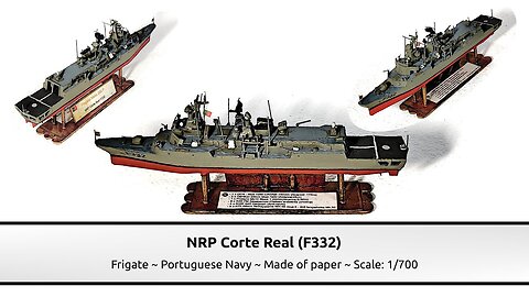 Frigate NRP Corte Real F332 - Made of paper