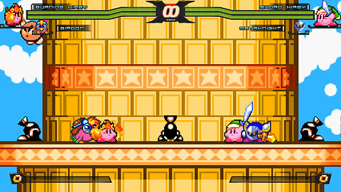MUGEN - project64's Chars - Burning Kirby & Birdon vs. Sword Kirby & Metaknight - Download