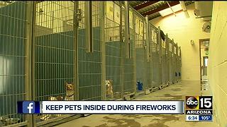 Keeps pets indoors during fireworks show!