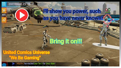 MARVEL STRIKE FORCE: Ninjetta Kage's 1 minute left in arena Kestrel vs Silver Surfer regen battle!