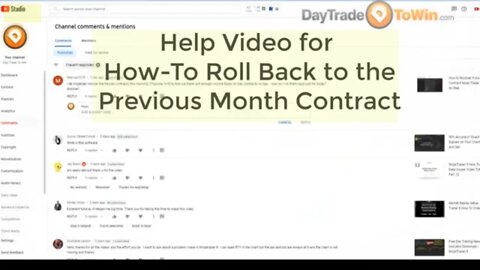 How to rollover back to the previous Futures Contract Month✔️