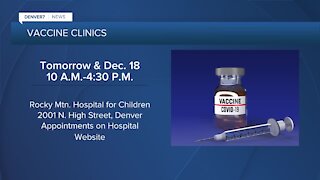 COVID-19 vaccine clinics this weekend, one helps kids get shots