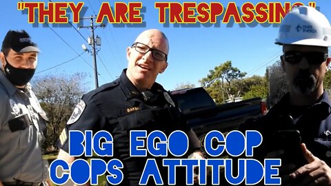 "I Don't Answer Questions" BIG EGO Cop Can't Help Himself. Auburndale Police Florida.