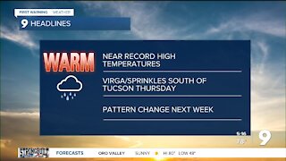 Record warm now, but a pattern change is coming