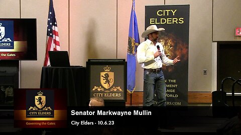 Senator Markwayne Mullin speaks to City Elders
