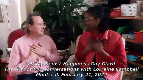 Guy Giard Mr Happiness in conversation with Lorraine Elizabeth Campbell February 21 2024, 1 of 2