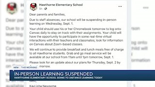 Hawthorne Elementary suspends in-person learning due to absence of staff