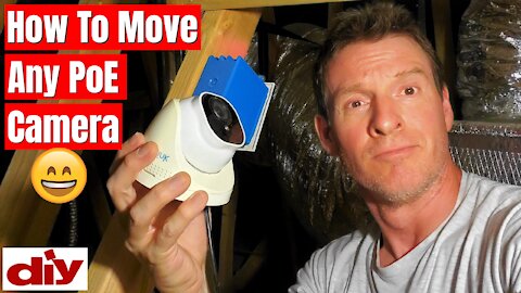 How To Move A PoE Camera | Cat6 PoE Run in Attic - Quick & Easy!
