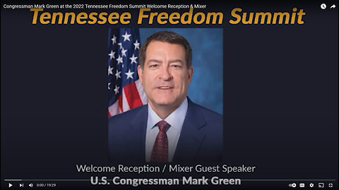 Congressman Mark Green at the 2022 Tennessee Freedom Summit Welcome Reception & Mixer
