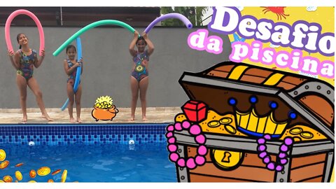 DESAFIO da PISCINA pause caça ao tesouro / 3 irmãs demais