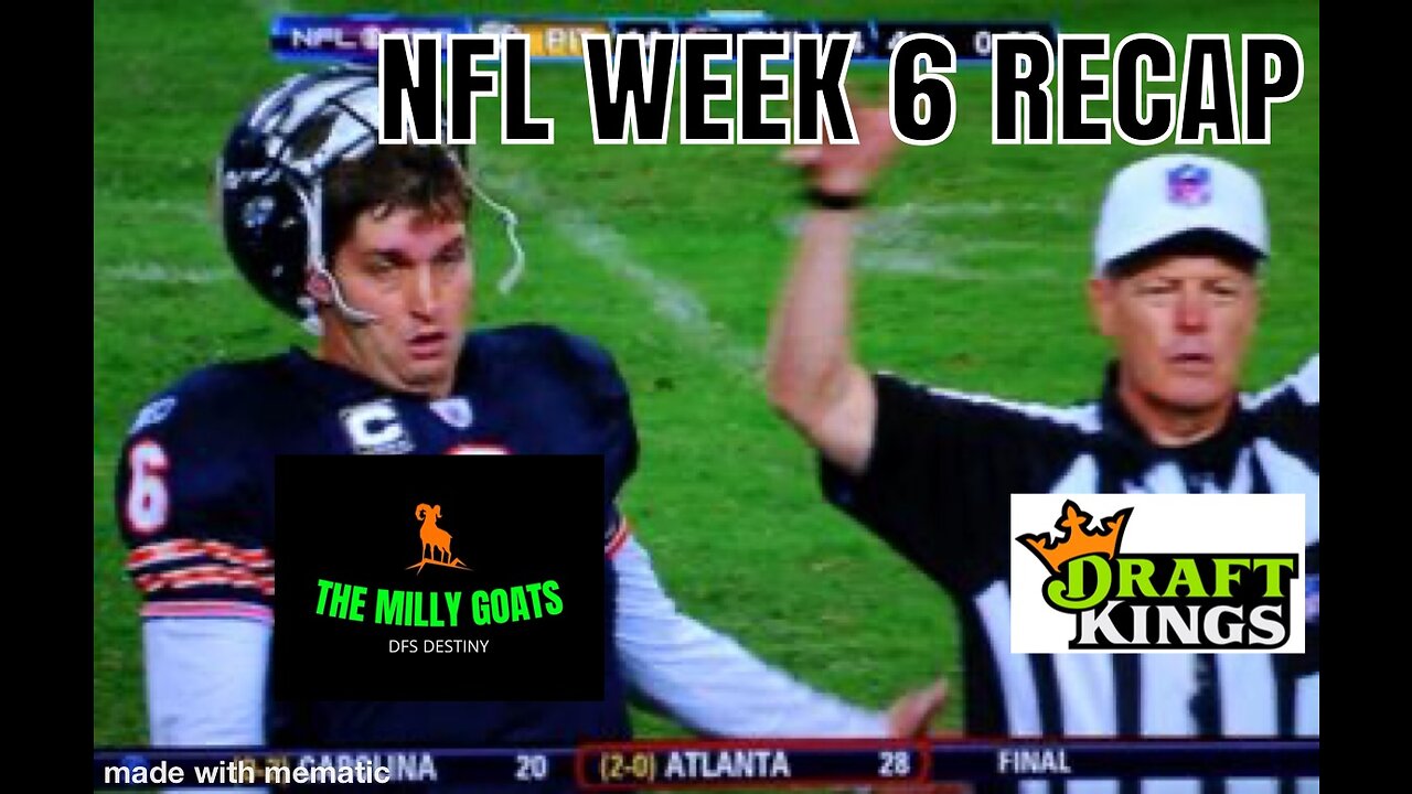 NFL Week 6 Recap, DraftKings Slate Night, RANK AIR FORCE DFS and Football