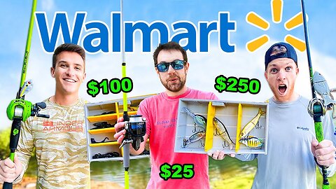 Walmart $25 vs $250 Budget Fishing Challenge (Rod, Reel, Lures)