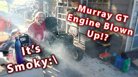 Firing up the Smoky Briggs 18HP in My 1980s Murray GT Garden Tractor