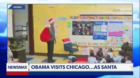 Obama visits Chicago as Santa