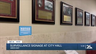 Surveillance signage now posted at Green Bay City Hall