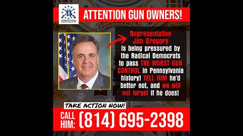 Jim Gregory - The Deciding Vote on Gun Control in Pennsylvania?